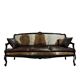 Louis XVI style Baroque armchair in cowhide