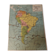Geographical puzzle map South America - Monrocq Paris - Vintage