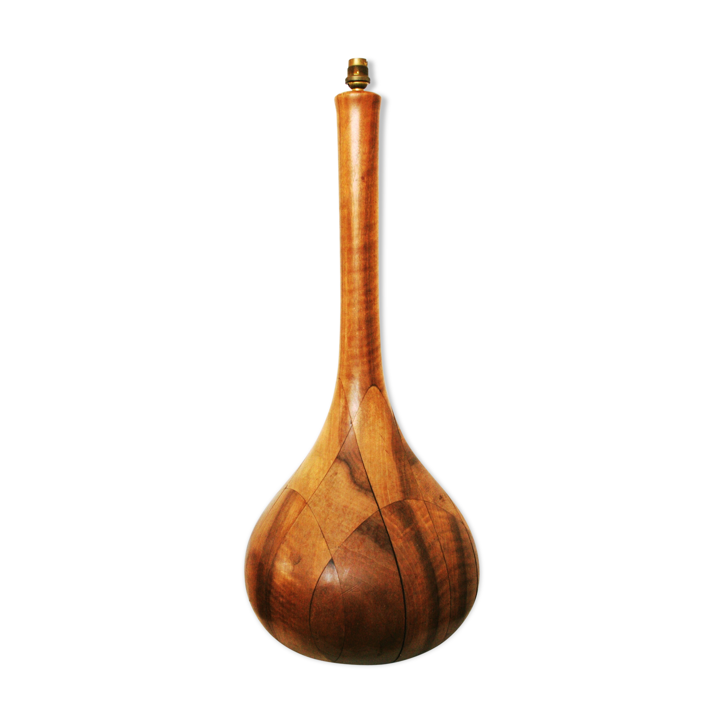 Drop-shaped wooden lamp foot