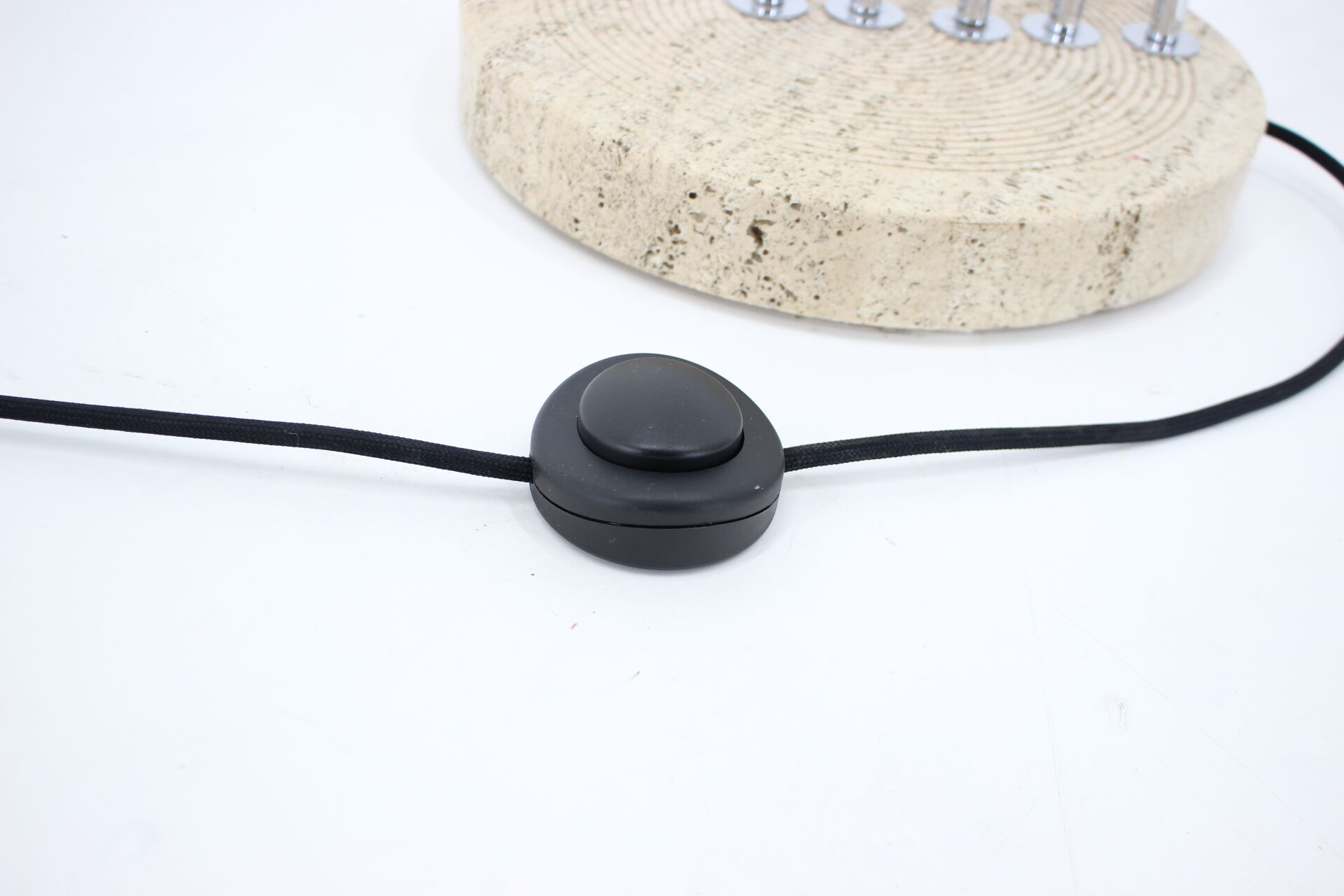 1970s Chrome and Marble Floor Lamp , Italy