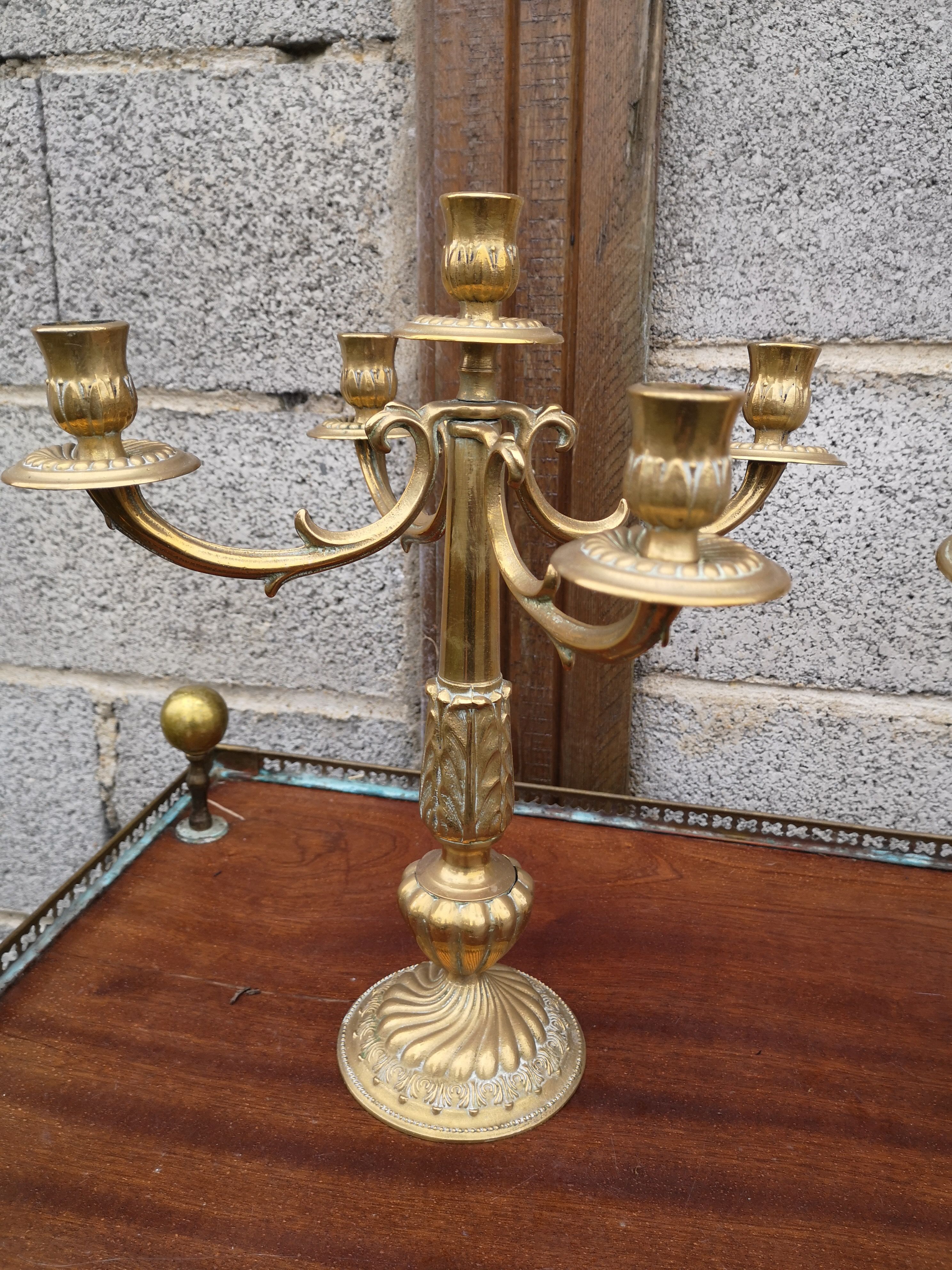 Pair of golden candlesticks