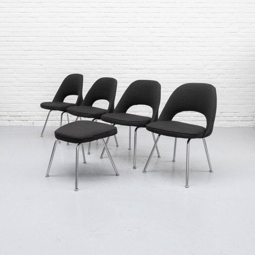 Conference dining chairs set 1970s