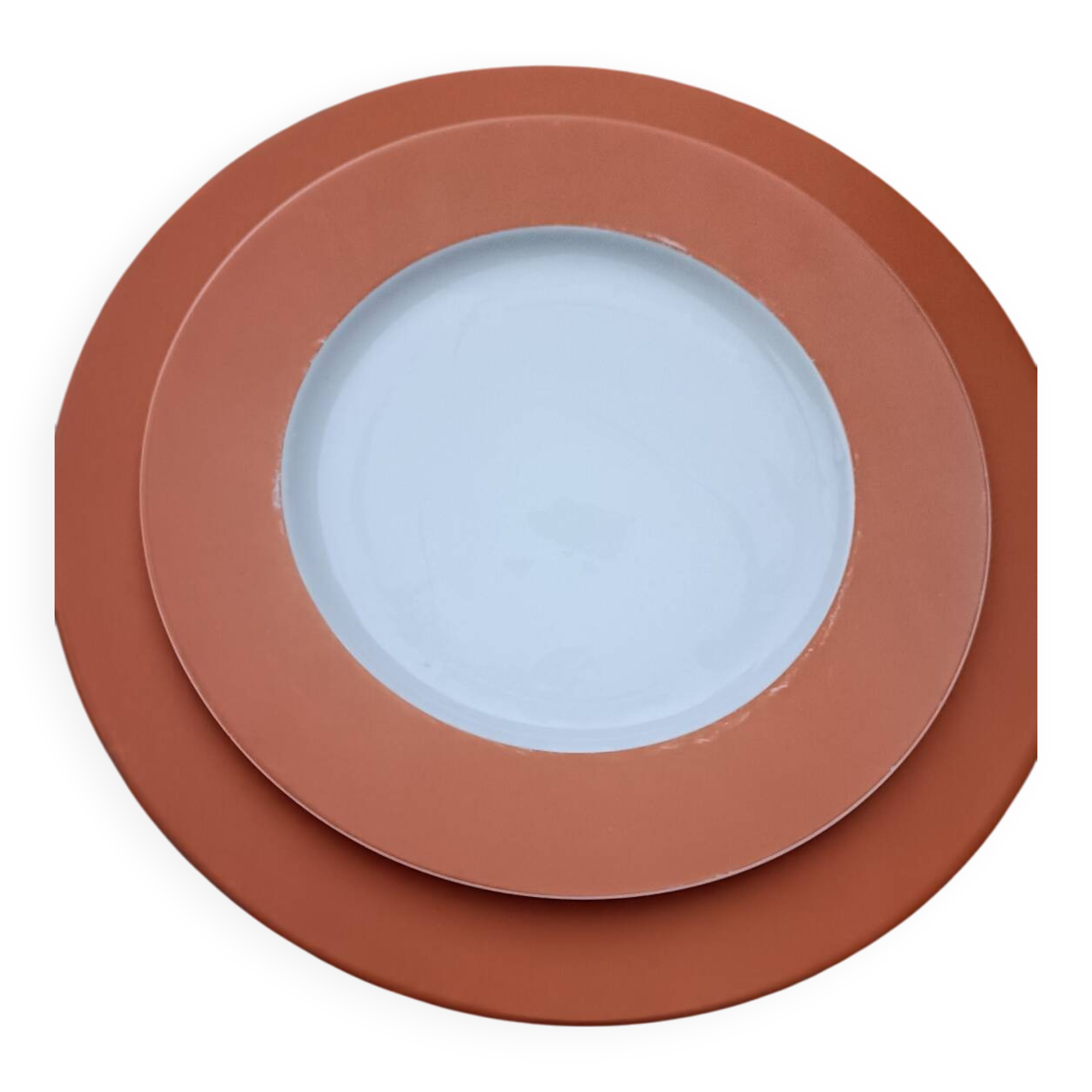 Orange Limoges porcelain plates