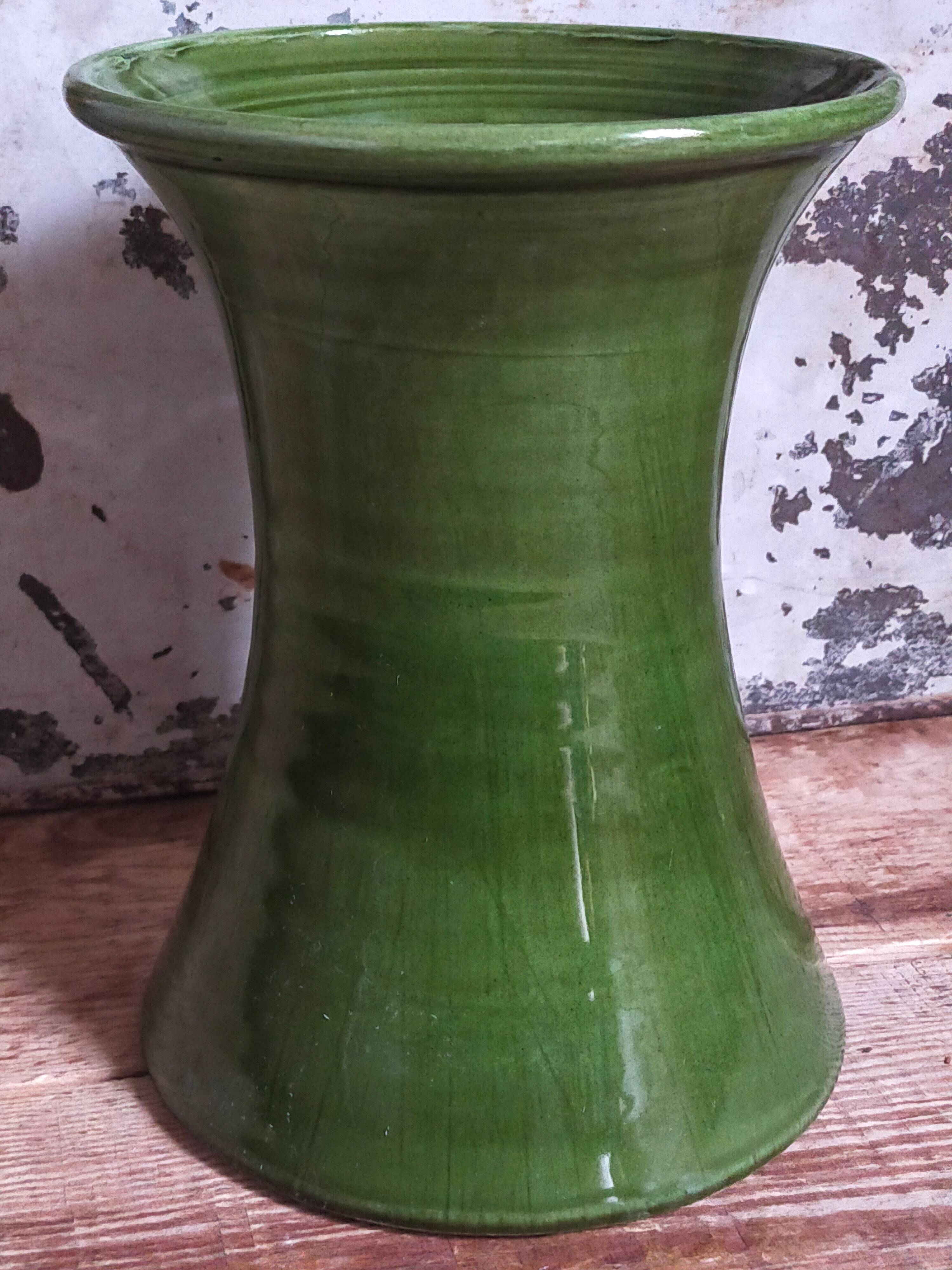 Vintage ceramic diabolo vase from the 1950s