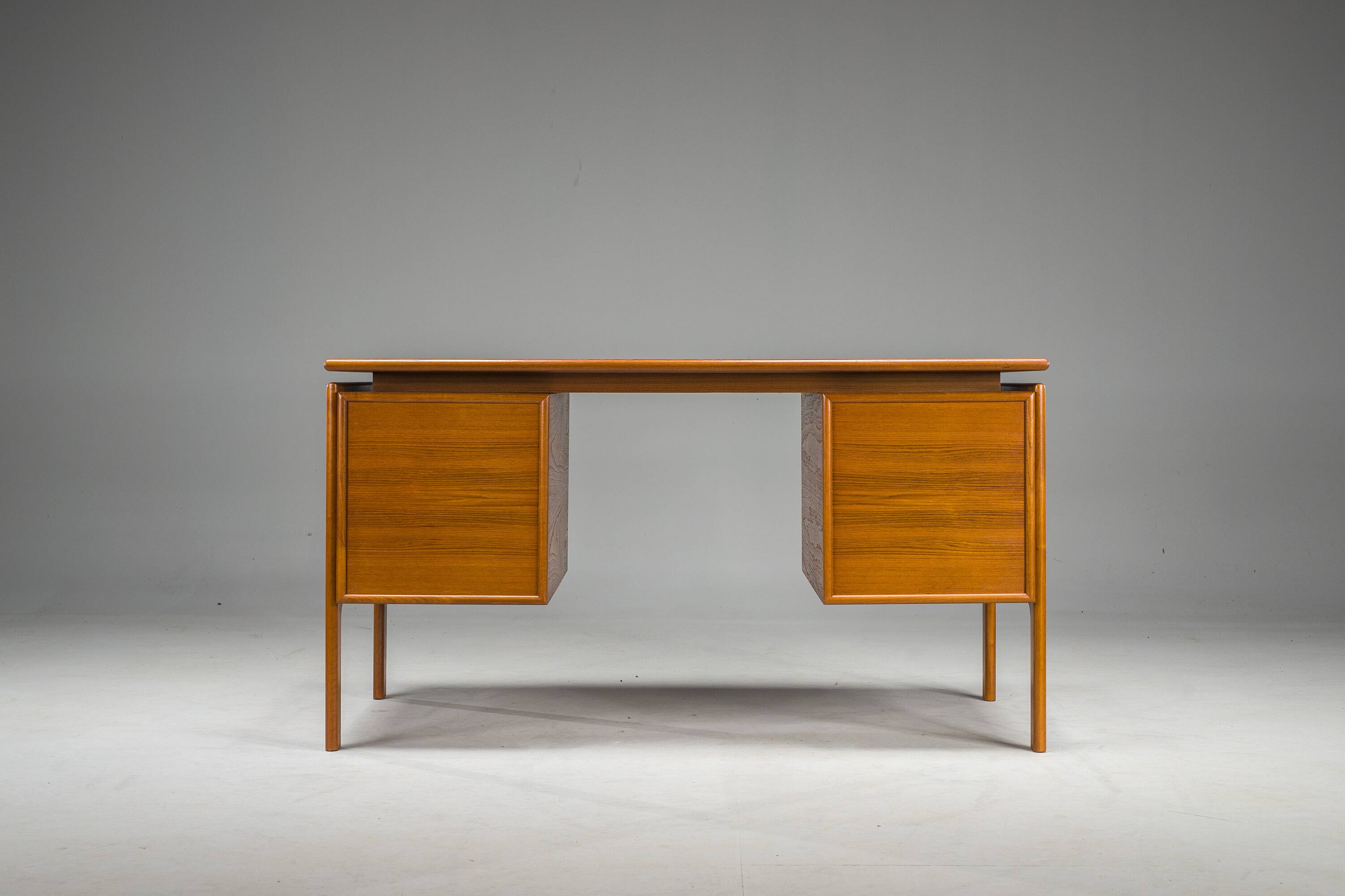 Mid-Century Teak Desk from GV Møbler, 1970s