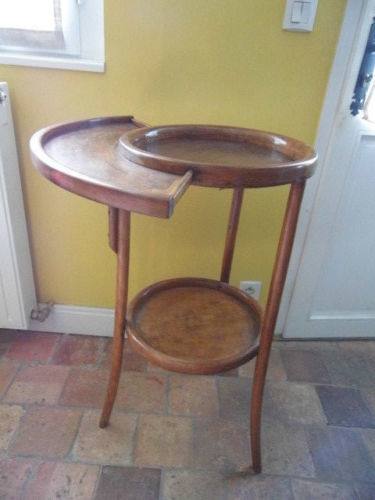 Barbière table de toilette bois courbé