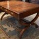 English mahogany desk early twentieth opening to two drawers