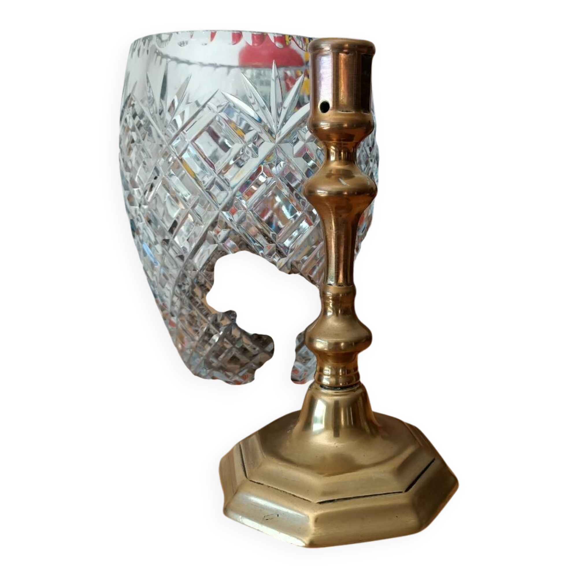 Gilded bronze candle holder