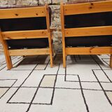 Pair of leather armchairs 1980