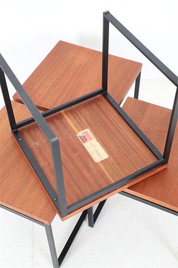 Table d'appoint en teck Rare Rego / Günter Renkel “Twen” / Design moderne du milieu du siècle / Années 1950 / Modernisme des années 1960
