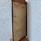 Art Deco mirror bevelled raw oak 1930