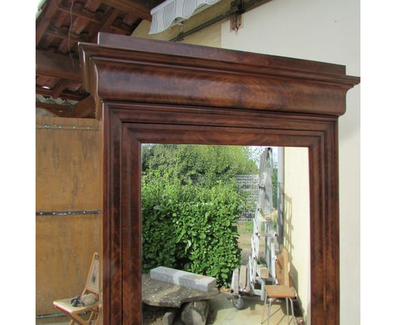 Mahogany one-piece ice cream cupboard cabinet