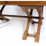 Table basse en bois foncé avec plateau en verre des années 1960