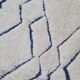 Handmade Beni Ourain Berber Rug with Blue Diamond Lines Pattern – 250x150 cm