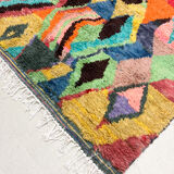 Moroccan Berber rug Boujaad with multicolored patterns 242x143cm