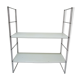 white metal and 60s steel thong shelf