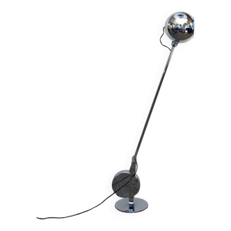 Paolo Tilche tilting floor lamp in chrome metal, 1970s