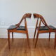Pair of Scandinavian teak chairs Johannes Andersen 1960