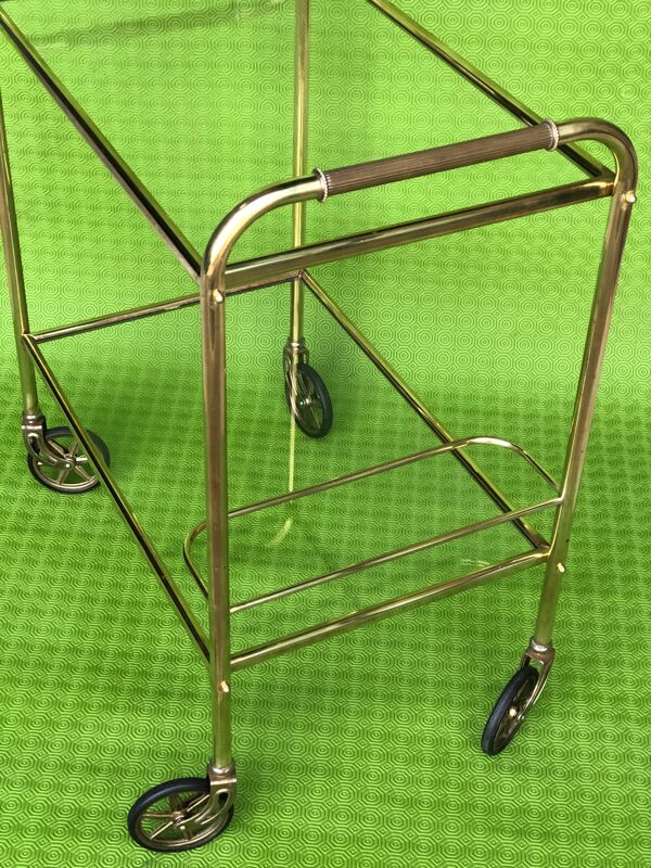 Desserte roulante vintage 1960-1970 metal dore