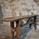 Vintage French Pine Bench – 1960s Seat or Side Table