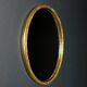 Vintage mirror in a brass frame, Italy, 1950s.
