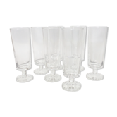 Set of 7 70s flutes Luminarc Arcoroc