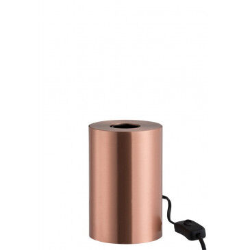 Lampe moderne cylindrique cuivrée