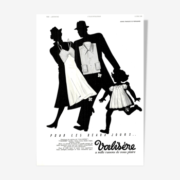 Affiche vintage années 30 Valisere