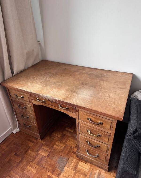 Bureau maître d'école vintage