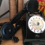 Telephone black bakelite littré