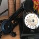 Telephone black bakelite littré