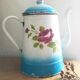 40s coffee maker in shabby enamelled sheet metal