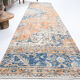 Rustic turkish runner rug 271x70cm