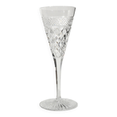Flûte à champagne en cristal soufflé et taillé main, Josair, 1960's