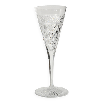 Hand-blown and cut crystal champagne flute, Josair, 1960s