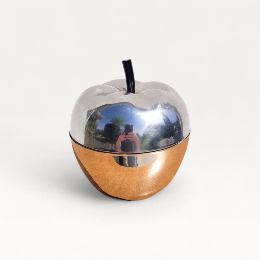 Pomme à glaçons métal chromé vintage