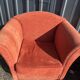 Pair of Art Deco style fabric club armchairs