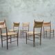 Mid-century italian dining chairs, 1950s, set of 5