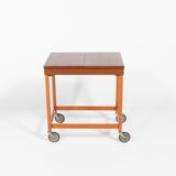 Scandinavian side table 1960s on wheels