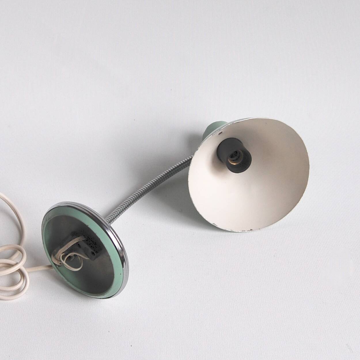 Vintage lacquered metal desk lamp