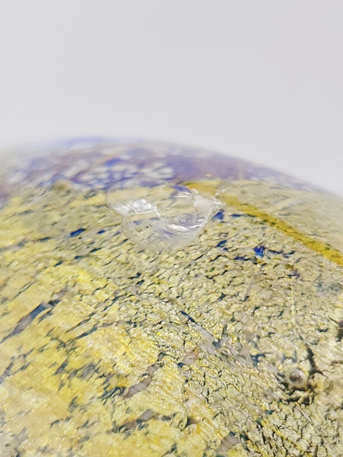 Murano glass vase with gold leaf inclusion, 12 cm, Italy