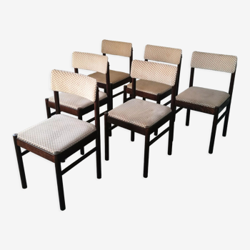 6 chaises style scandinave estampillé Baumann