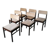 6 Scandinavian-style chairs stamped Baumann