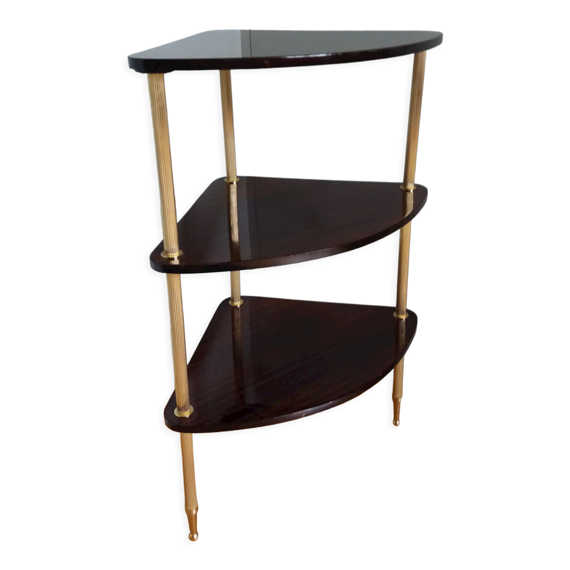 Formica corner shelf neck and gilded metal