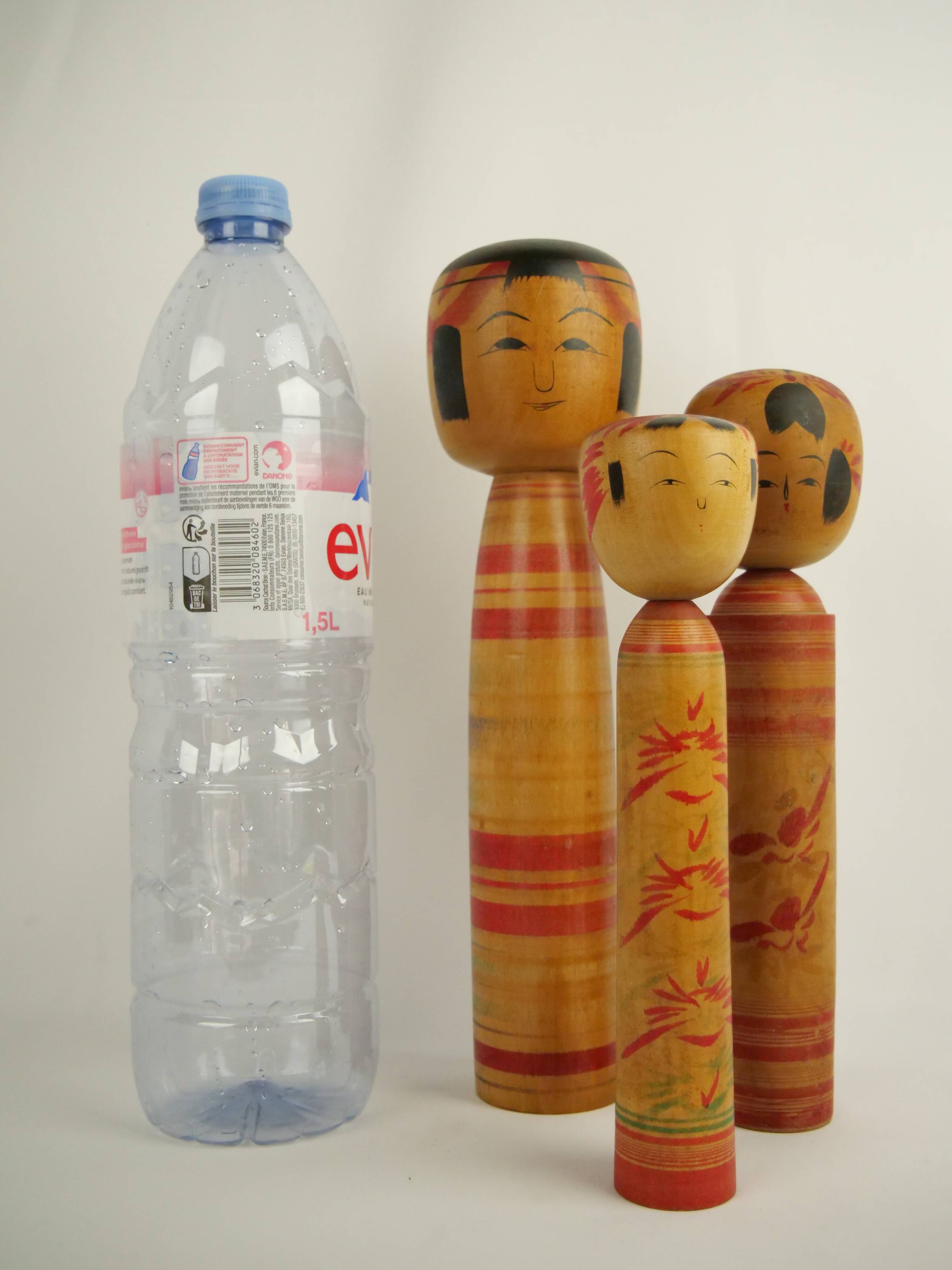 Lot de 3 kokeshi ( taille moyenne )