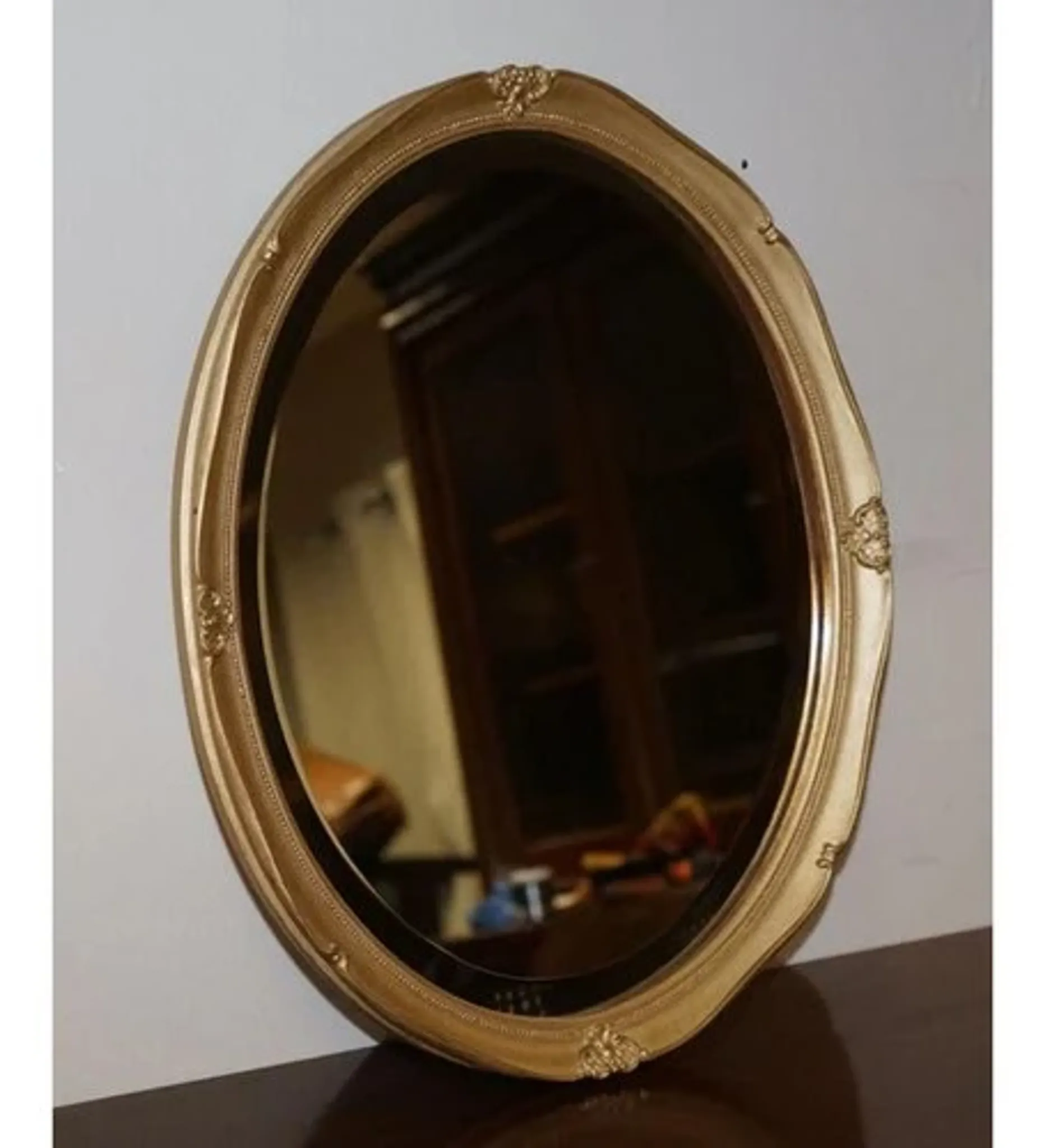Vintage Oval Gold Mirror