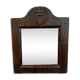 Antique carved wooden mirror – Sacred Heart decoration – 19th century