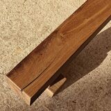 Artisanal oak beam entrance bench