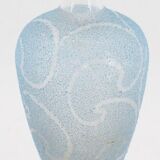 Vase en verre bleu