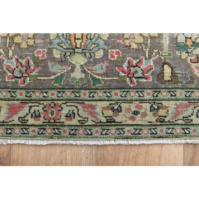 1970s Vintage Persian Handmade Wool Red Area Rug 296x391